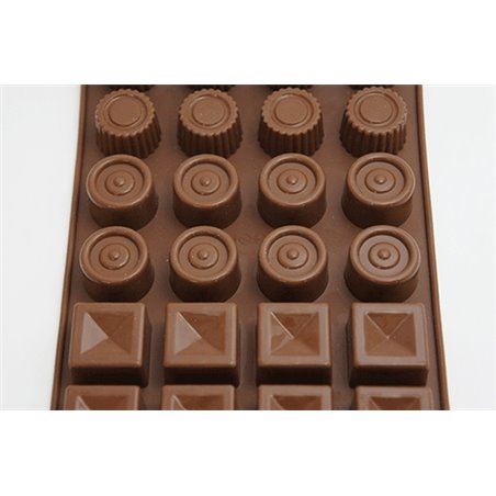 MOLDE DE SILICONA CIRCULOS 24 UDS COD 053286