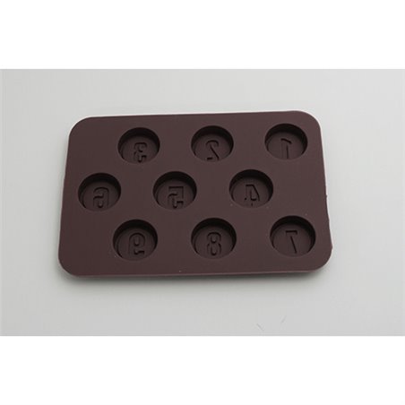 MOLDE DE SILICONA NUMEROS 9 UDS COD 22892