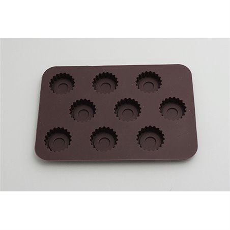 MOLDE DE SILICONA RUEDAS 9 UDS COD 22891