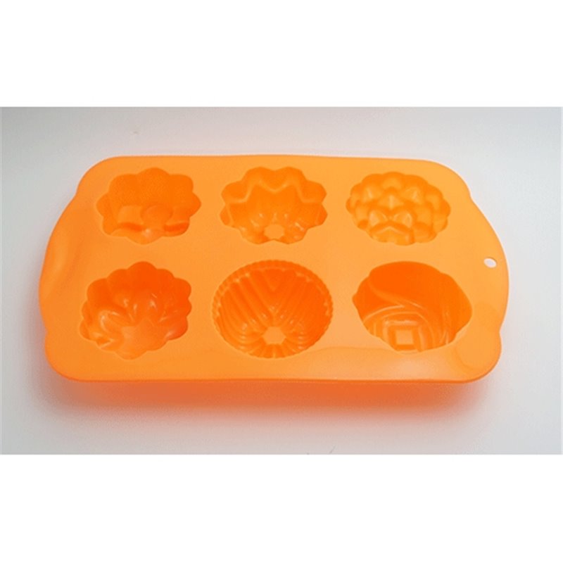 MOLDE DE SILICONA PASTELERO FORMA FLOR 6 UDS COD 22901