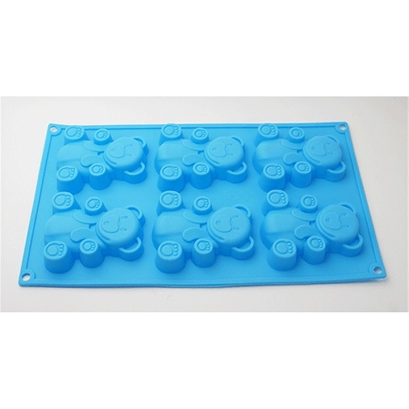 MOLDE DE SILICONA PASTELERO FORMA OSITO 6 UDS COD 22900