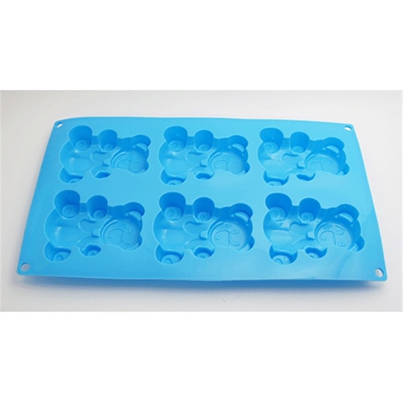 MOLDE DE SILICONA PASTELERO FORMA OSITO 6 UDS COD 22900