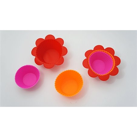 MOLDE DE SILICONA PASTELERO FORMA GIRASOL 3'5 X 9 CM 6 UDS COD 30026