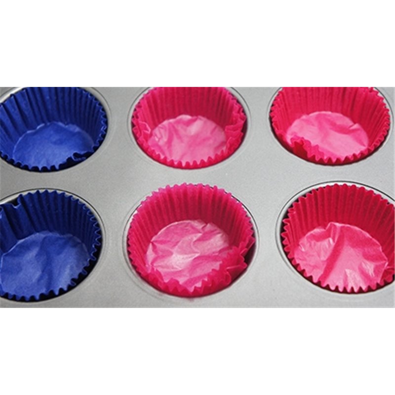 MOLDE DE METAL PASTELERO FORMA MAGDALENA CON PAPEL 6 UDS COD 376105