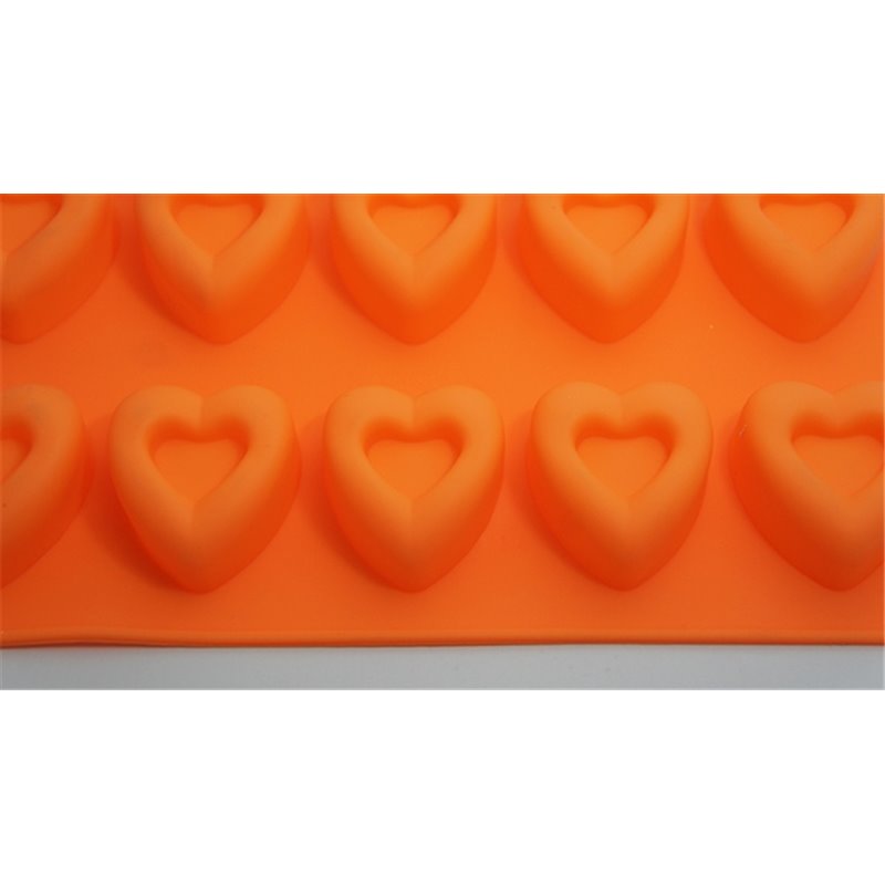 MOLDE DE SILICONA PASTELERO FORMA CORAZON 10 UDS COD 22898
