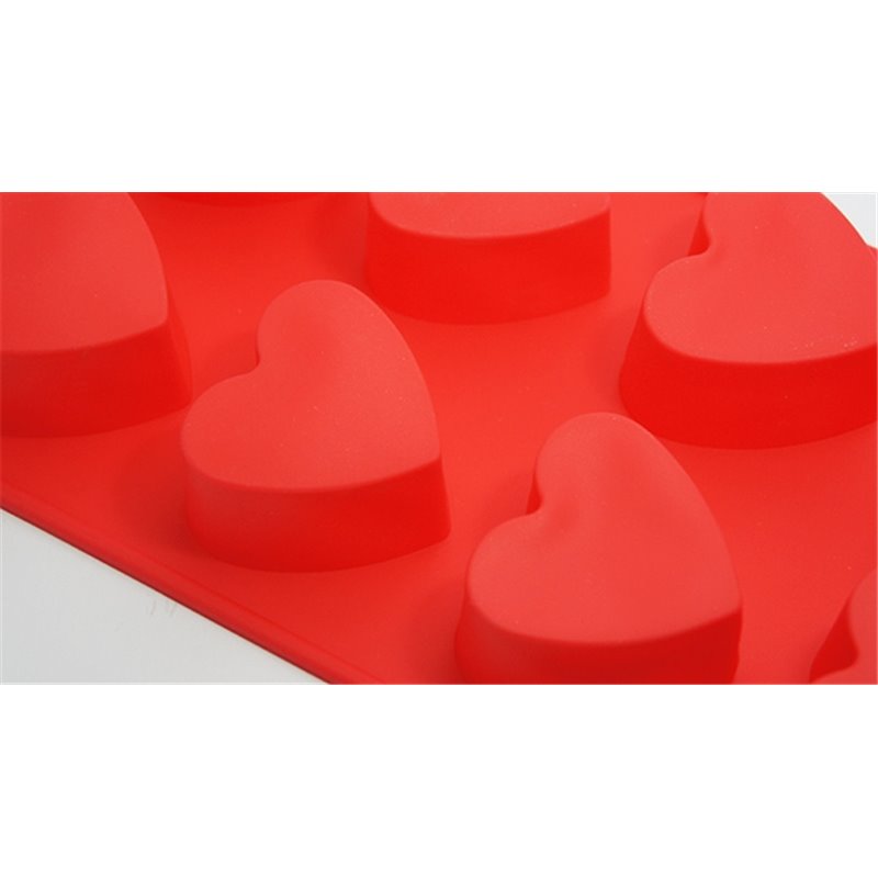 MOLDE DE SILICONA PASTELERO FORMA CORAZON 29'5 X 17'3 X 3'5 CM 8 UDS COD 8405907