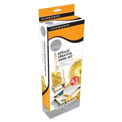 ACRILICO DALER ROWNEY GRADUATE CABALLETE DE MADERA CON 10 TUBOS 38 ML + ACCESORIOS COD 123900201