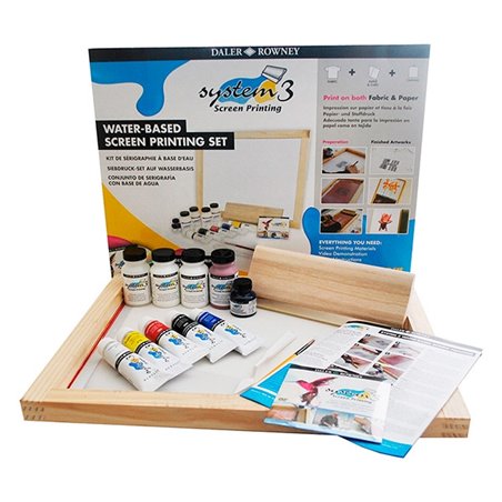 CONJUNTO DE SERIGRAFIA ACRILICA CON BASE DE AGUA DALER ROWNEY SYSTEM 3 COD 129900910
