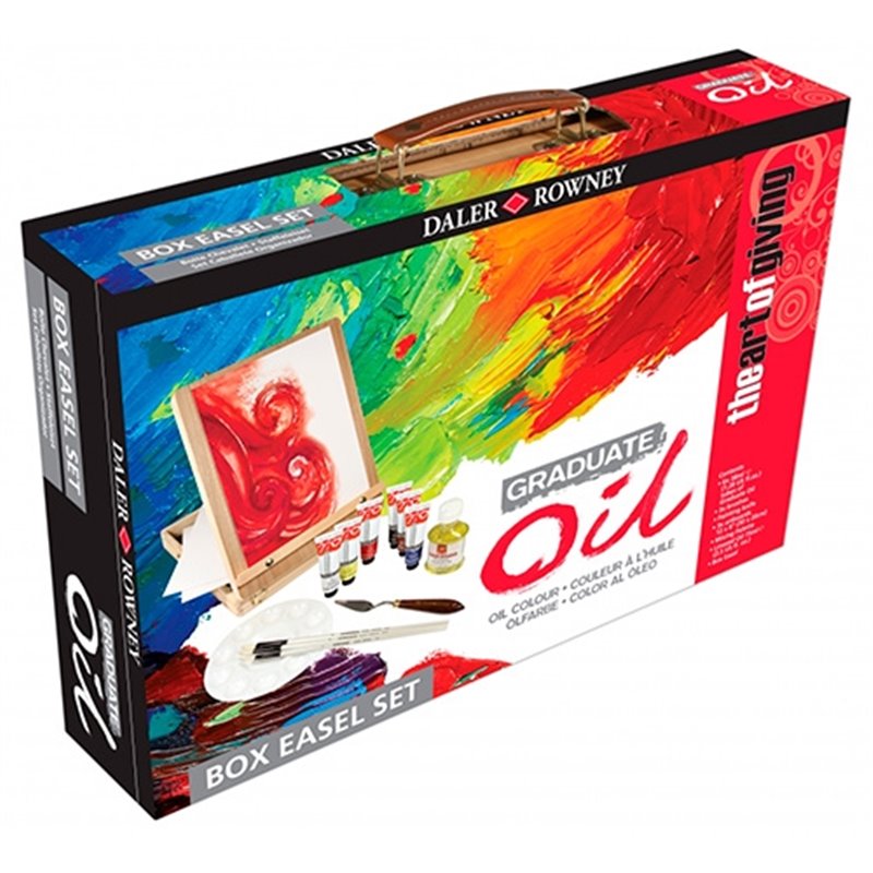 OLEO DALER ROWNEY GRADUATE CAJA MADERA CON 6 TUBOS 38 ML + ACCESORIOS COD 117500913