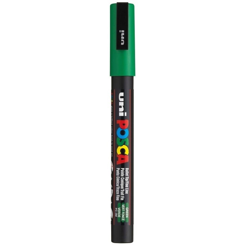 MARCADOR UNI POSCA PC3M 0.9-1.3 MM NUM 0500 VERDE COD PC3M0500