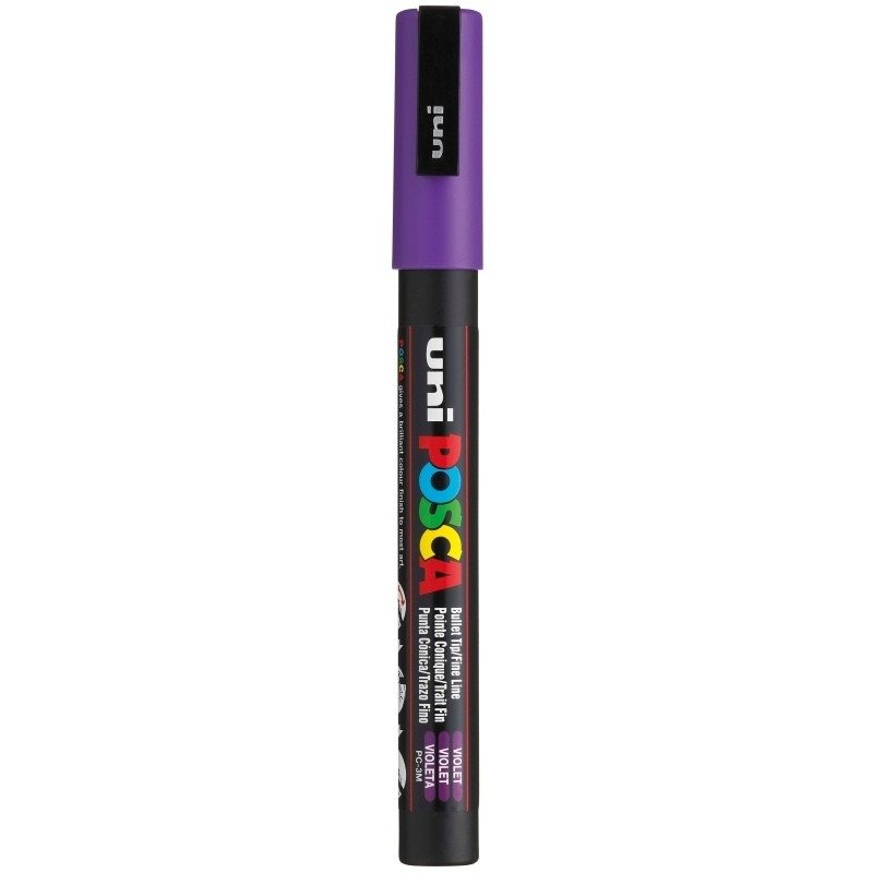 MARCADOR UNI POSCA PC3M 0.9-1.3 MM NUM 0800 VIOLETA COD PC3M0800