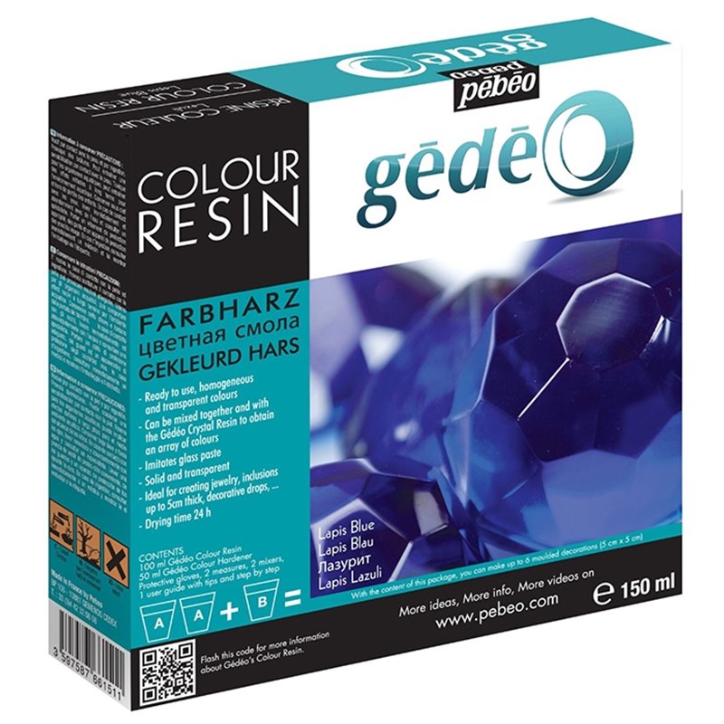 RESINA COLOR PEBEO-GEDEO KIT 150 ML LAPISLAZULI COD 766151