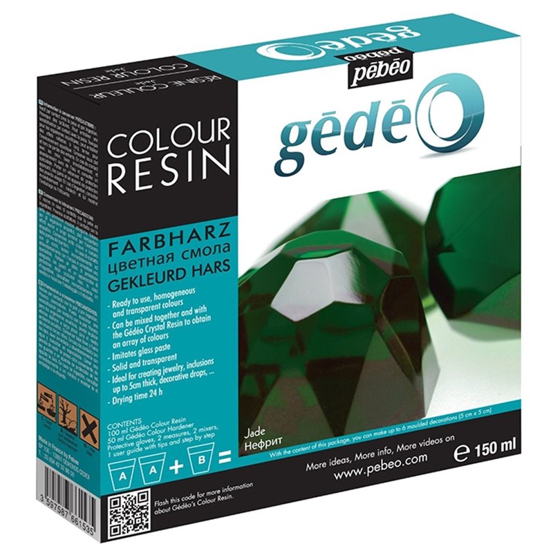 RESINA COLOR PEBEO-GEDEO KIT 150 ML JADE COD 766153