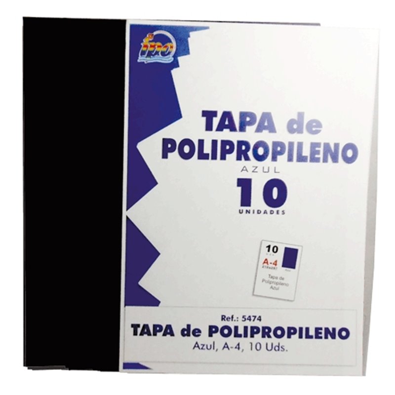 POLIPROPILENO IPO A4 (21 x 29,7 CM) AZUL 10 UDS