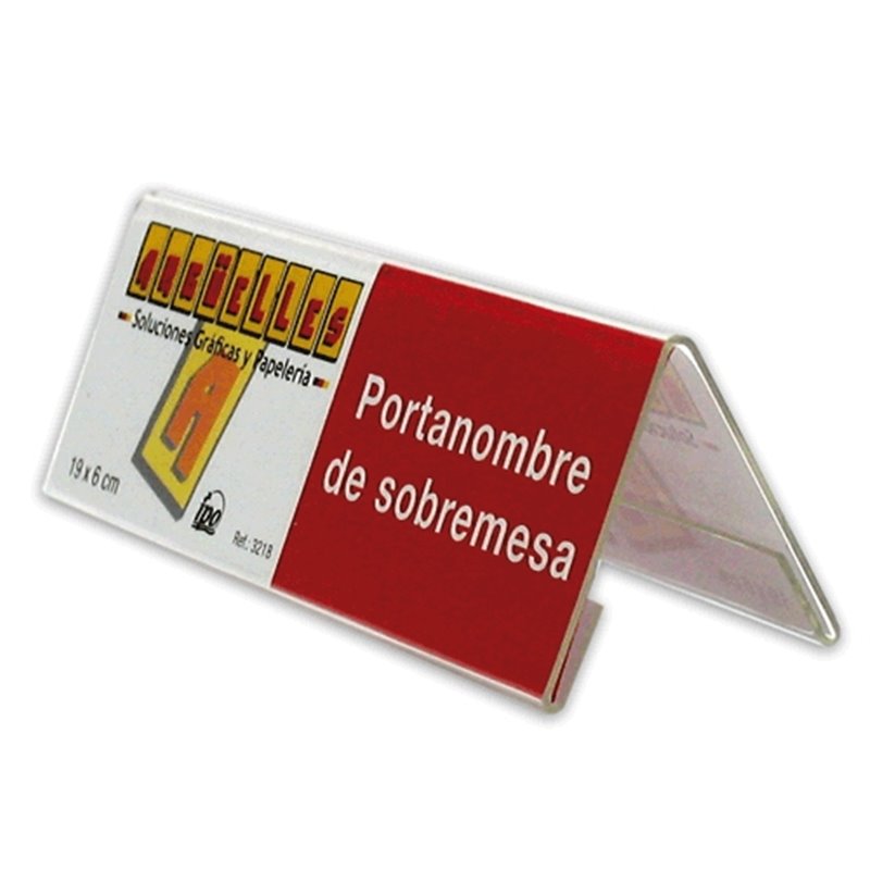 PORTANOMBRE 19 X 6 CM ARTES SOBREMESA METACRILATO COD 9615