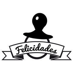 SELLO PARA SCRAPBOOK 3 X 3 CM MOD 26 FELICIDADES