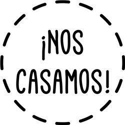 SELLO PARA SCRAPBOOK 3 X 3 CM MOD 30 NOS CASAMOS