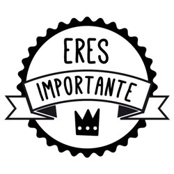 SELLO PARA SCRAPBOOK 3 X 3 CM MOD 39 ERES IMPORTANTE