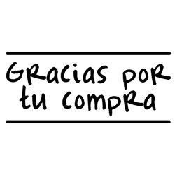 SELLO PARA SCRAPBOOK 3 X 3 CM MOD 44 GRACIAS POR TU COMPRA