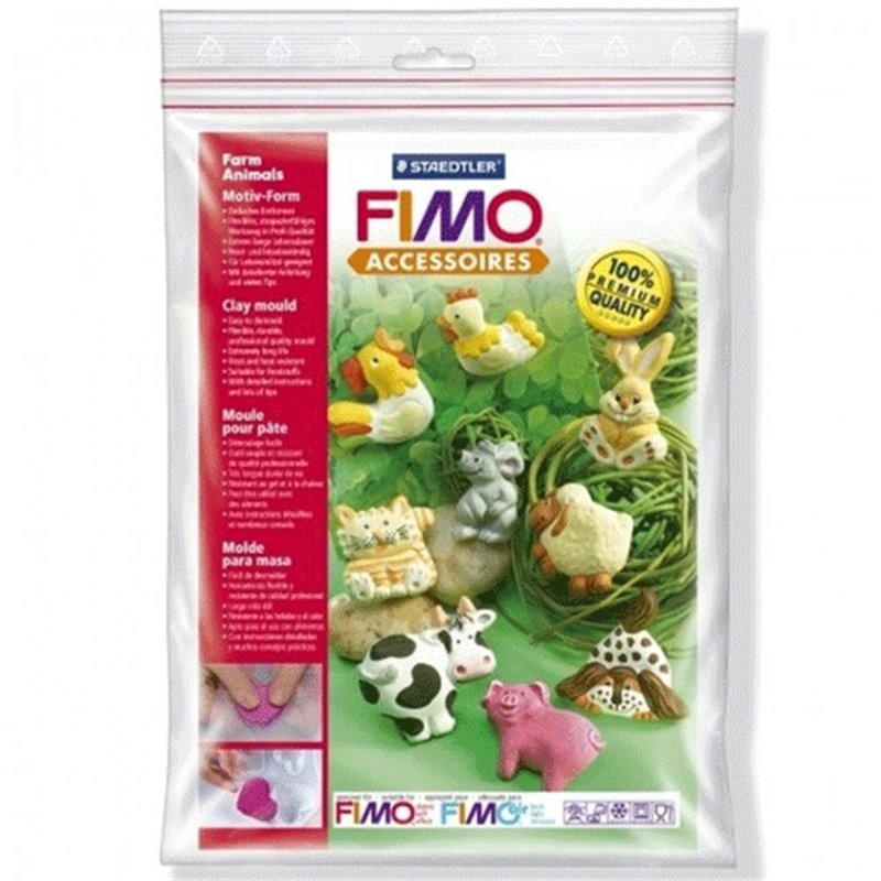 MOLDE FIMO ANIMALES DE GRANJA COD 8742 01