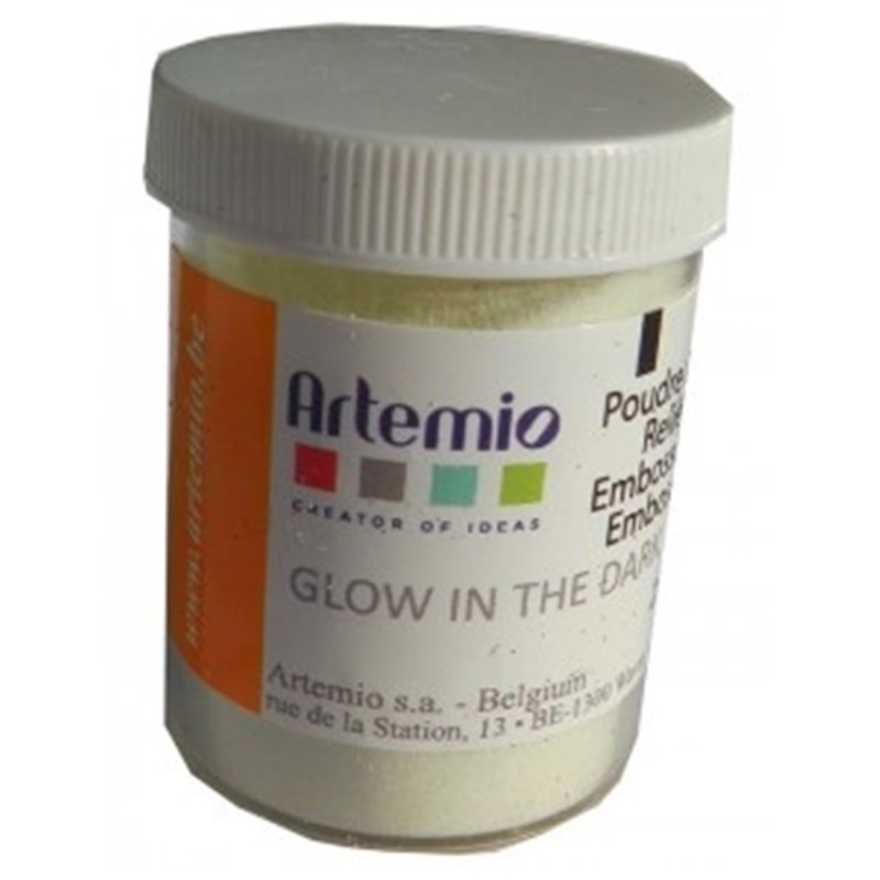 POLVOS PARA EMBOSSING ARTEMIO 25 ML BRILLO EN LA OSCURIDAD COD VIPO30