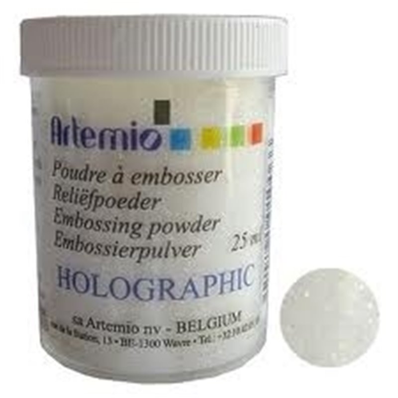 POLVOS PARA EMBOSSING ARTEMIO 25 ML TRANSPARENTE+PURPURINA BLANCA COD VIPO06