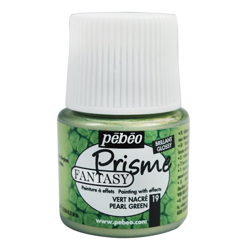 PINTURA PEBEO FANTASY PRISME 45 ML NUM 19 VERDE NACARADO COD 166019