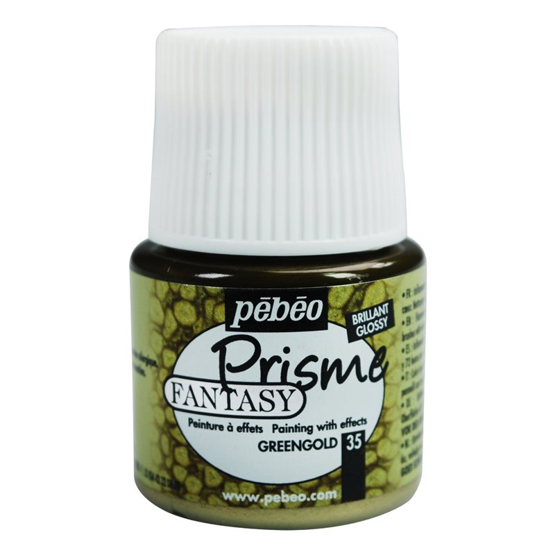 PINTURA PEBEO FANTASY PRISME 45 ML NUM 35 ORO VERDE COD 166035