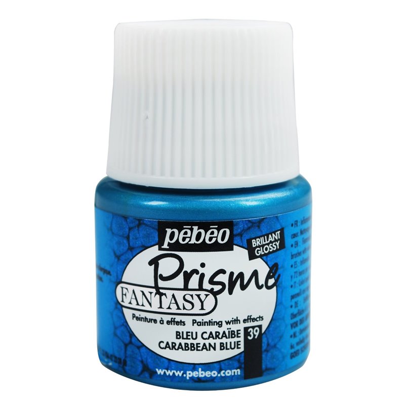 PINTURA PEBEO FANTASY PRISME 45 ML NUM 39 AZUL CARIBE COD 166039