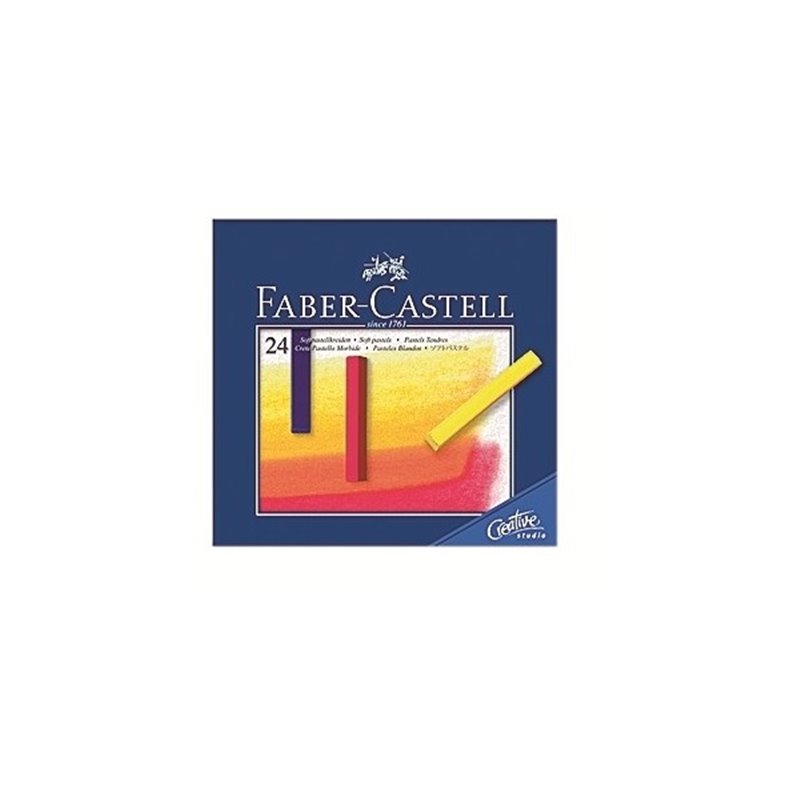 PASTEL SUAVE FABER CASTELL  CAJA 24 UDS COLORES SURTIDOS COD 128324