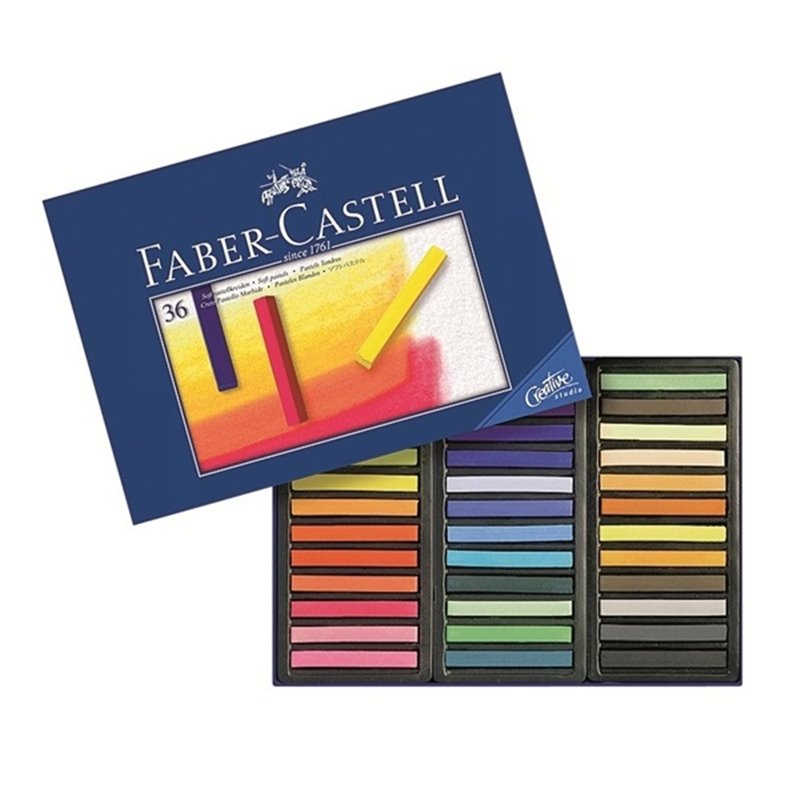 PASTEL SUAVE FABER CASTELL  CAJA 36 UDS COLORES SURTIDOS COD 128336