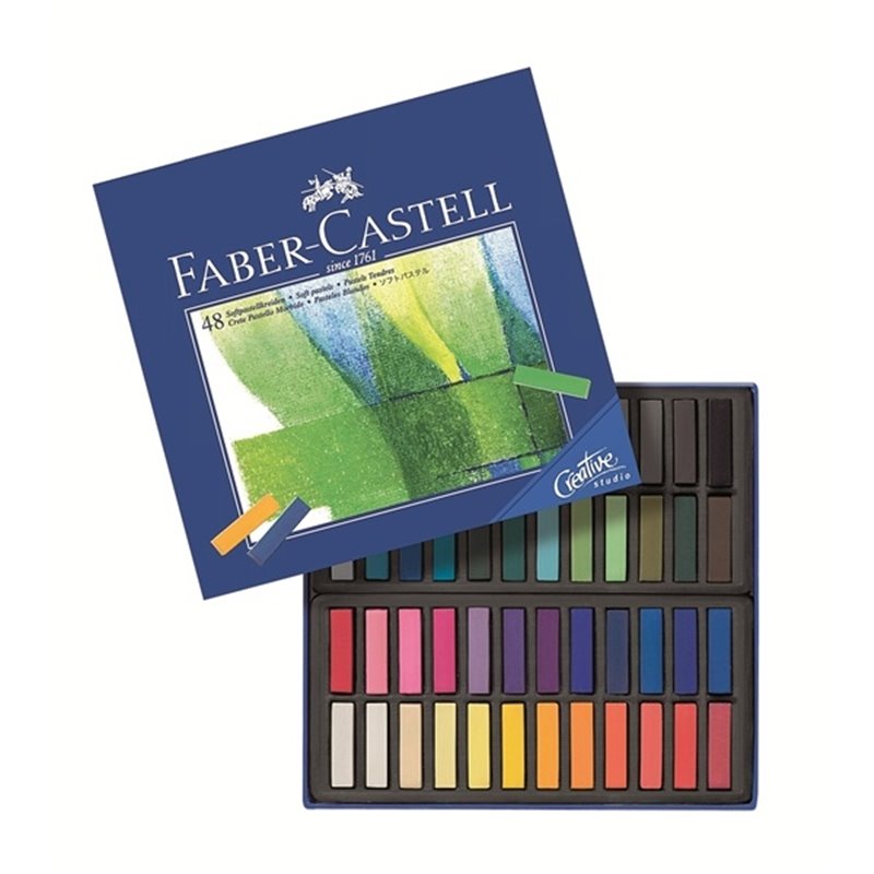 PASTEL SUAVE MINI FABER CASTELL  CAJA 48 UDS COLORES SURTIDOS COD 128248