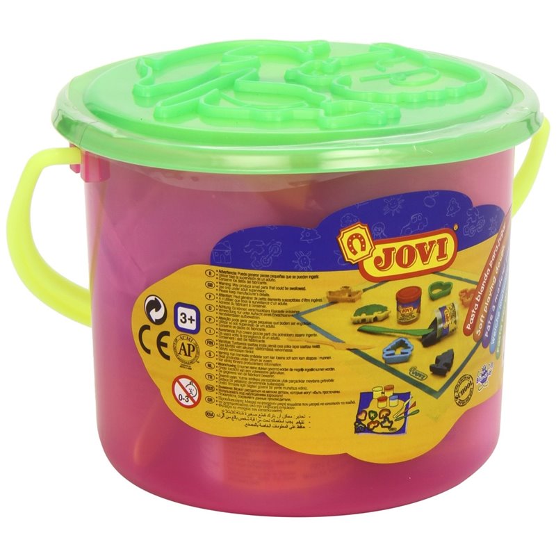 PASTA BLANDA PARA MODELAR CUBO DE 4 BOTES DE 50 G COLORES SURTIDOS + ACCESORIOS COD 444