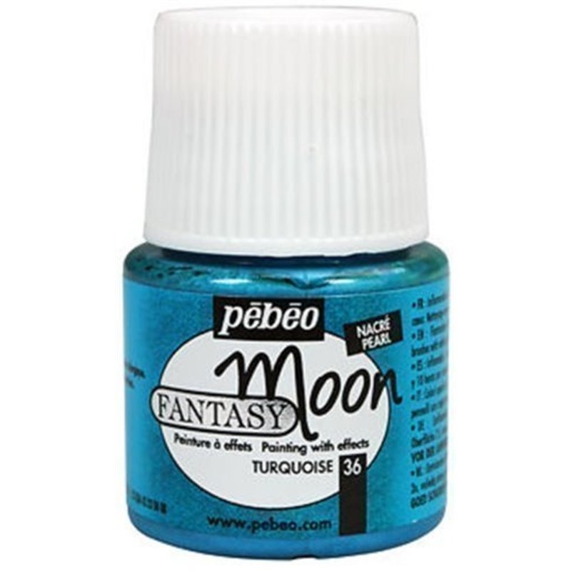 PINTURA PEBEO FANTASY MOON 45 ML NUM 36 TURQUESA COD 167036