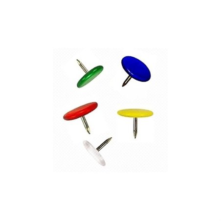 CHINCHETAS NIQUELADAS COLORES ARTES CAJA 100 UDS
