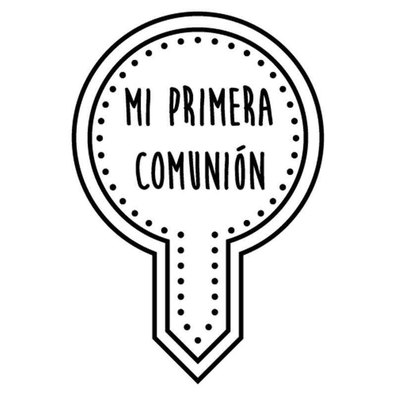 SELLO PARA SCRAPBOOK 3 X 3 CM MOD 58 MI PRIMERA COMUNION