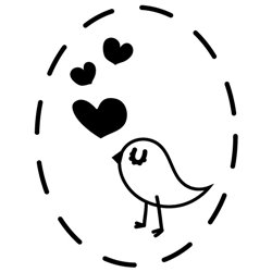 SELLO PARA SCRAPBOOK 3 X 3 CM MOD 60 PAJARITO