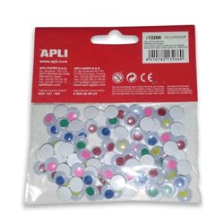 OJOS MOVILES APLI COLOR REDONDOS ADHESIVO 100 UDS COD 13266