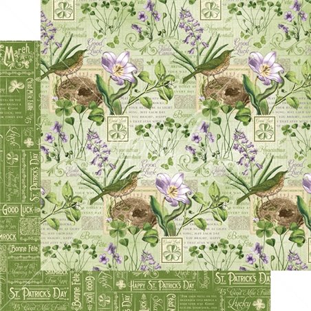 PAPEL SCRAP GRAPHIC45 TIME TO FLOURISH 12'' x 12'' SET 24 PAPELES SURTIDOS COD 4501055