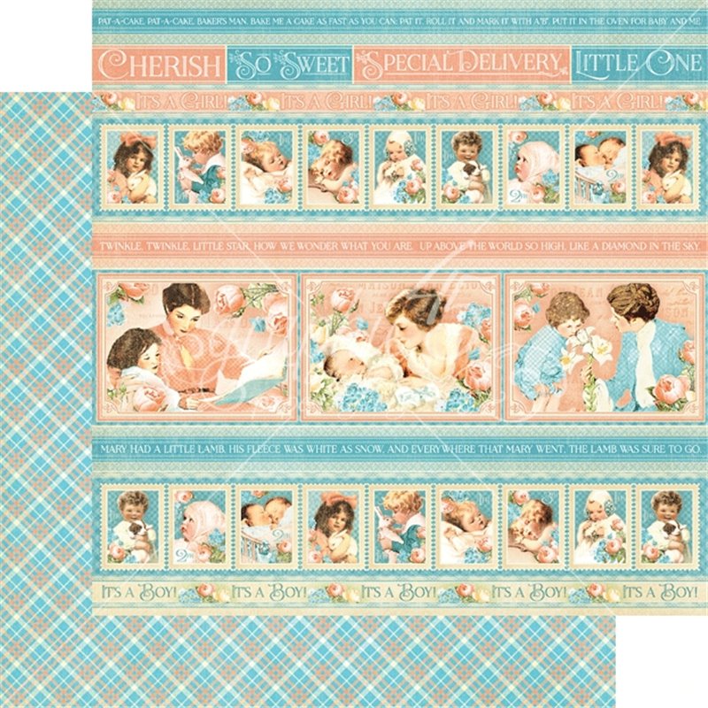 PAPEL SCRAP GRAPHIC45 PRECIOUS MEMORIES CUDDLE TIME 12'' x 12'' DOBLE CARA 1 UD COD 4501085