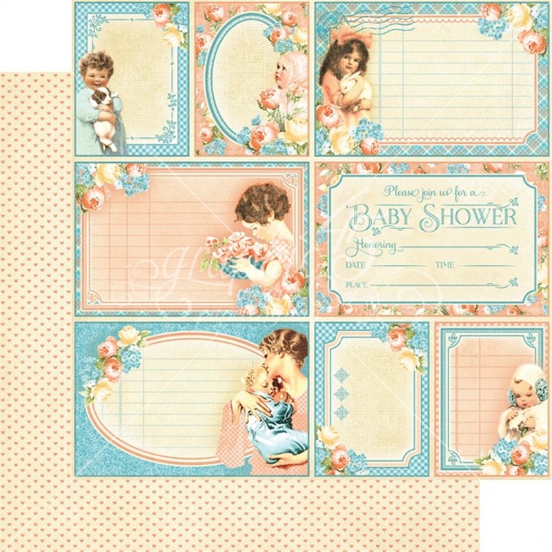 PAPEL SCRAP GRAPHIC45 PRECIOUS MEMORIES 8'' x 8'' SET 24 PAPELES SURTIDOS COD 4501092