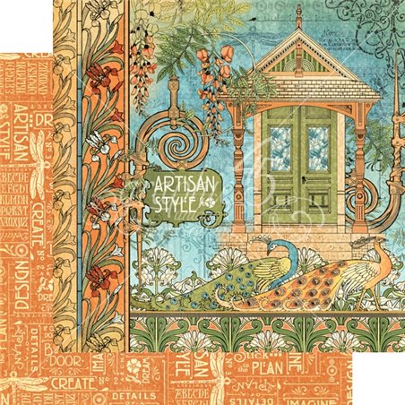 PAPEL SCRAP GRAPHIC45 ARTISAN STYLE 12'' x 12'' SET 24 PAPELES SURTIDOS COD 4501114