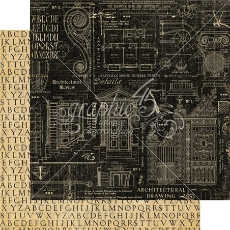 PAPEL SCRAP GRAPHIC45 ARTISAN STYLE 12'' x 12'' SET 24 PAPELES SURTIDOS COD 4501114