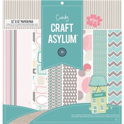 PAPEL SCRAP CREATIVE ROX CANDY 6'' x 6'' DOBLE CARA SET 24 PAPELES SURTIDOS COD 480487