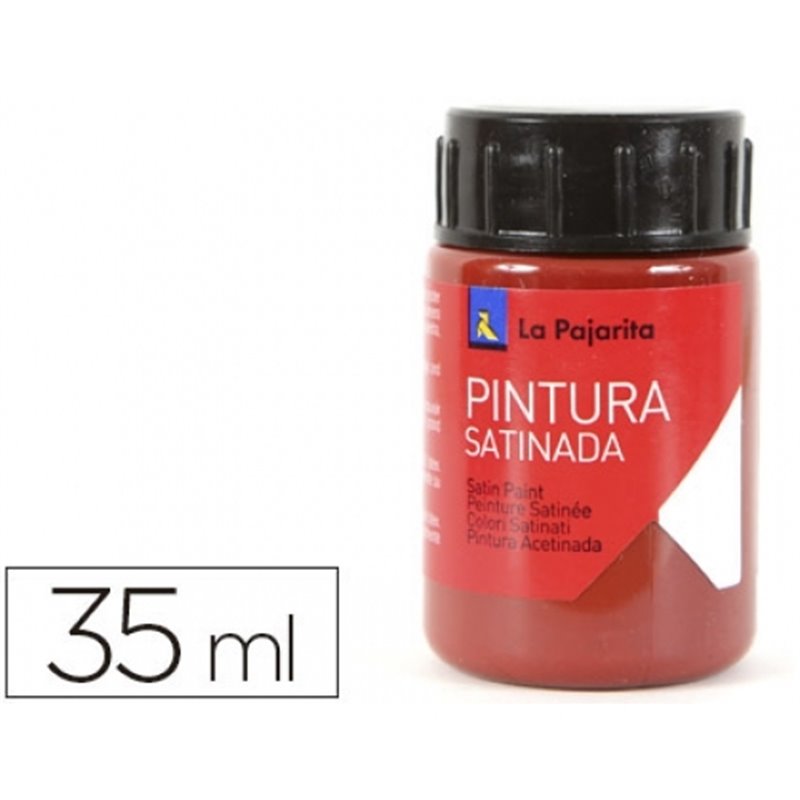 PINTURA SATINADA LA PAJARITA 35 ML L-08 OXIDO ROJO COD 111122