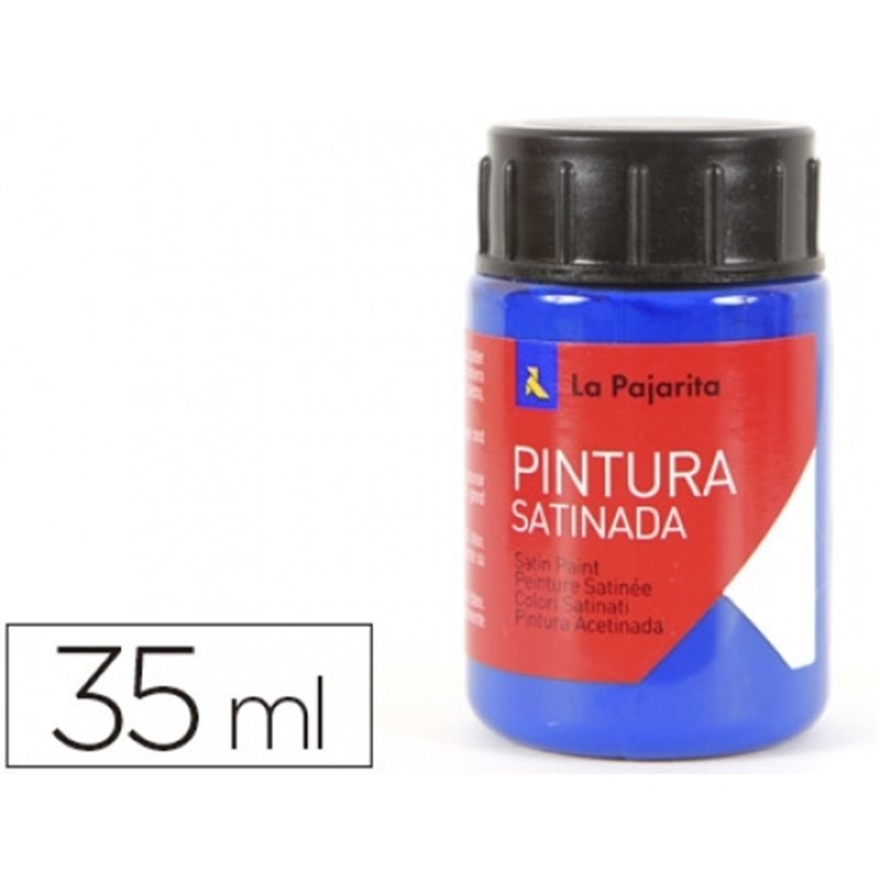 PINTURA SATINADA LA PAJARITA 35 ML L-12 AZUL INTENSO COD 110222