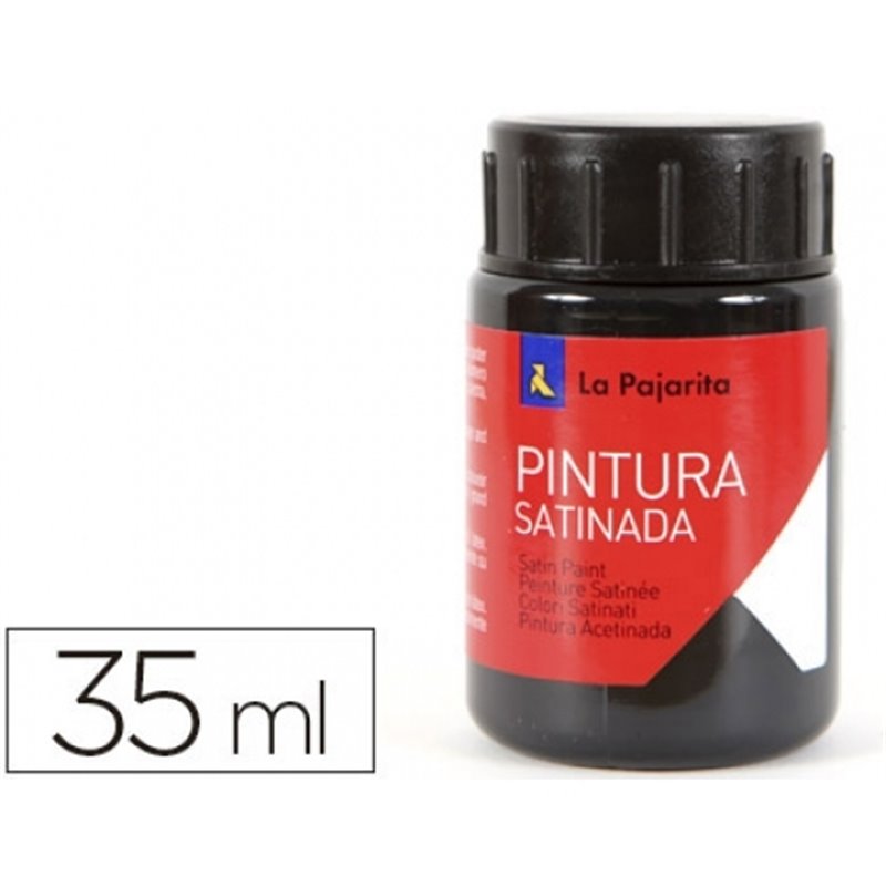 PINTURA SATINADA LA PAJARITA 35 ML L-22 NEGRO COD 110622