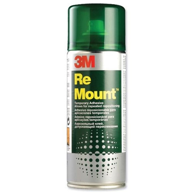PEGAMENTO 3M REMOUNT REPOSICIONABLE PARA APLICACIONES TEMPORALES SPRAY 400 ML COD 3137