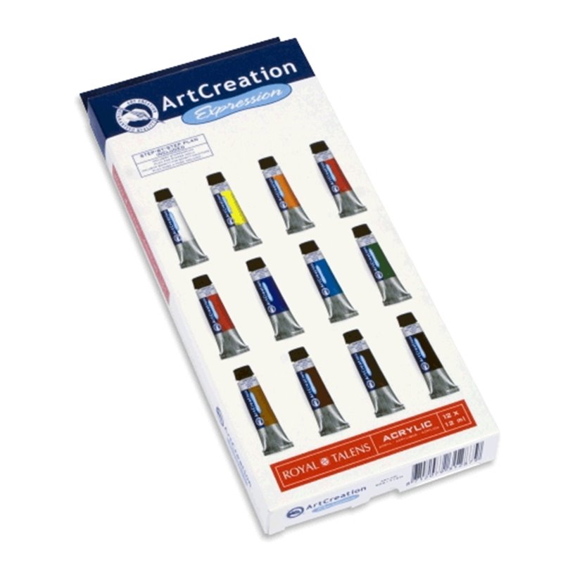 ACRILICO ART CREATION CAJA DE 12 TUBOS DE 12 ML COLORES SURTIDOS COD 9021712M