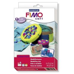 FIMO SOFT 57 G COOL COLOURS 6 UDS COLORES SURTIDOS COD 8023 04